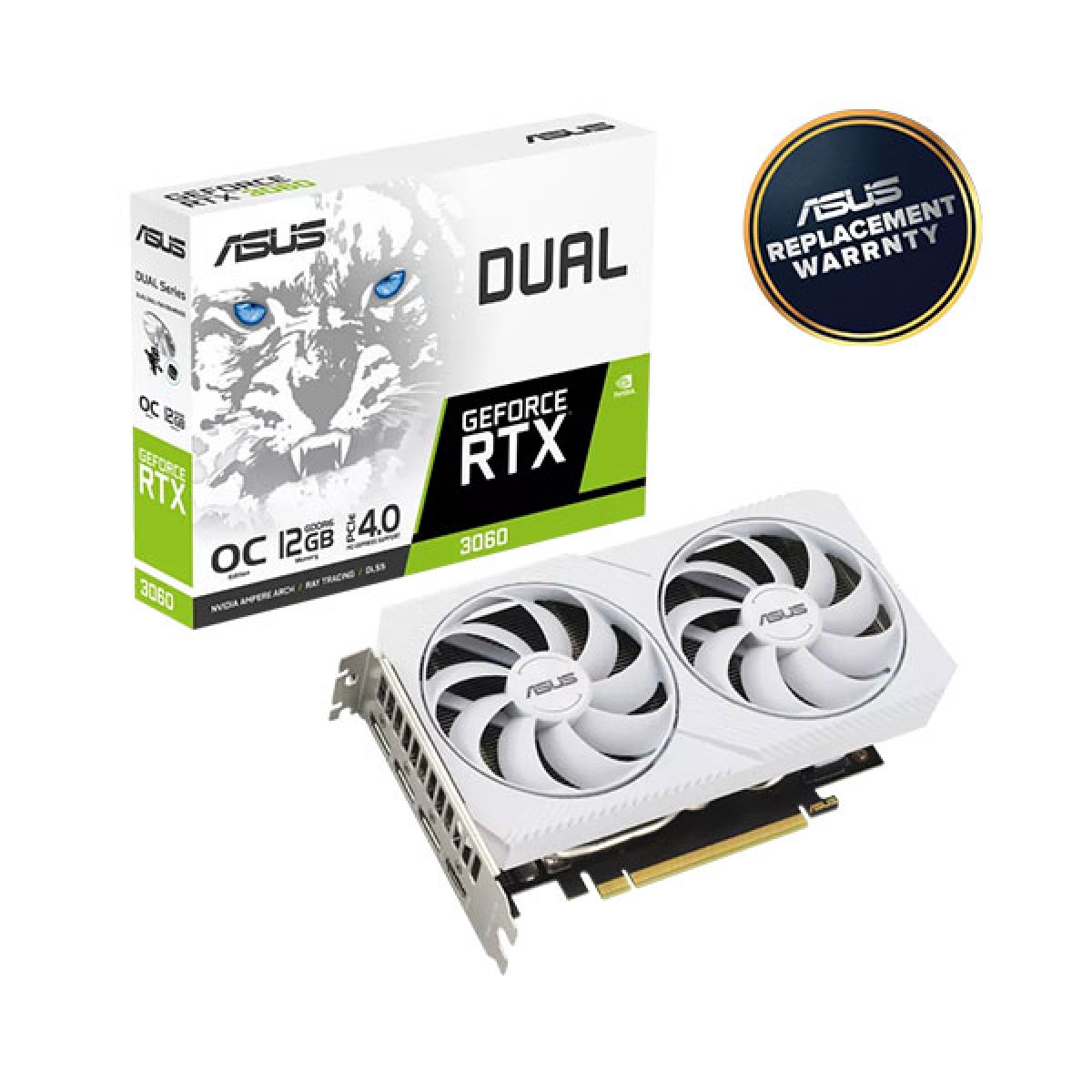 ASUS Dual GeForce RTX 3060 White Graphics Card